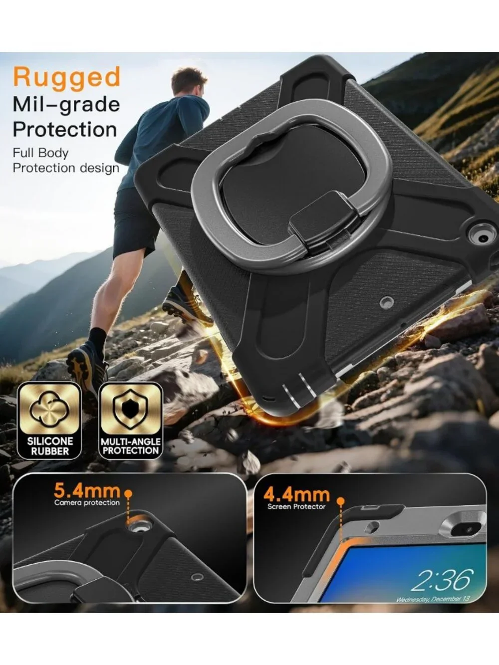 Shockproof iPad Case for 9th/8th/7th Gen (10.2 inch) - Durable, Lightweight